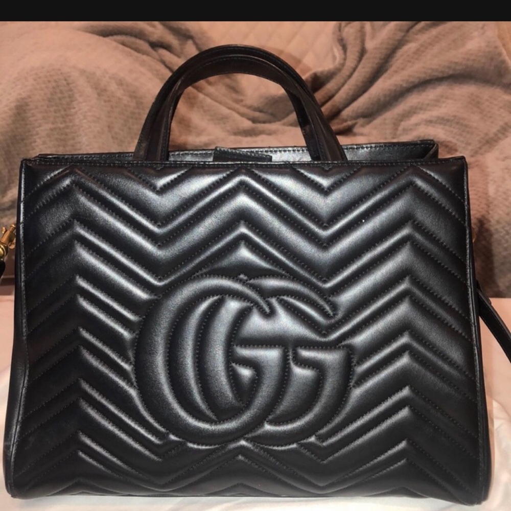 Gucci GG marmont large hand bag with satchel - Picture 4 of 4
